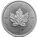 1 oz Canadian Silver Maple Leaf Coin .9999 Pure Fine Silver Bullion (BU) - Assorted Years - MMmetalsandmore