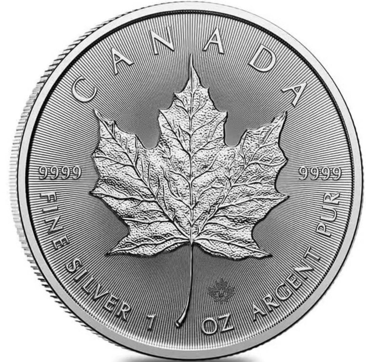 1 oz Canadian Silver Maple Leaf Coin .9999 Pure Fine Silver Bullion (BU) - Assorted Years - MMmetalsandmore