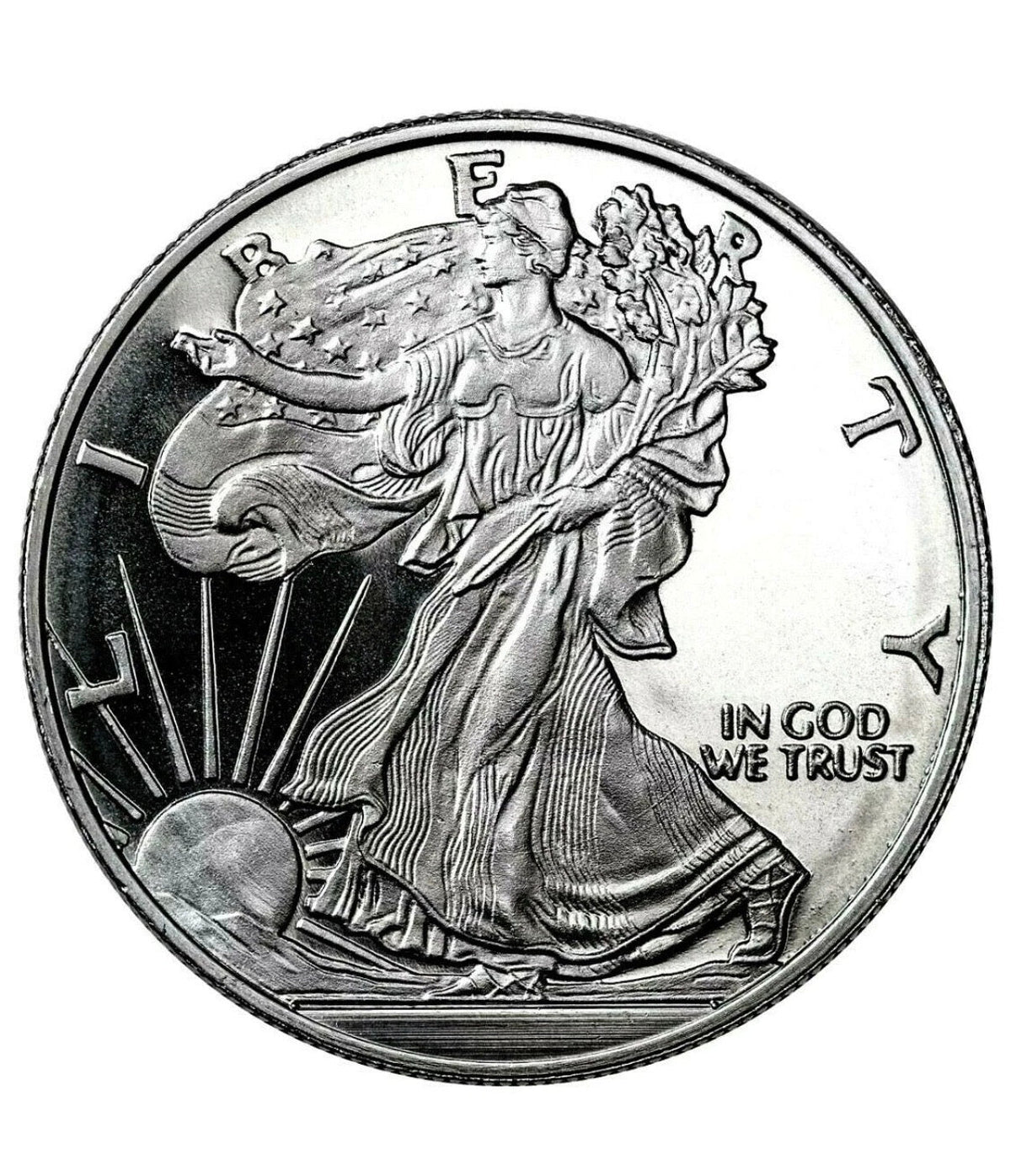1 oz Pure Silver Round - Walking Liberty Design (.999 Fine) - Assorted Years - MMmetalsandmore