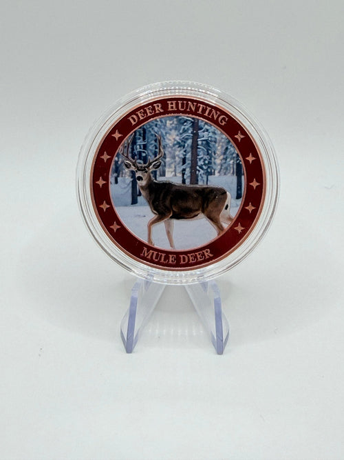 Mule Deer Hunting Collectible Coin – 1 oz .999 Fine Copper - MMmetalsandmore