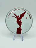 5 oz Libertad Tribute .999 Copper Round – White Diamond Dusted Edition - MMmetalsandmore