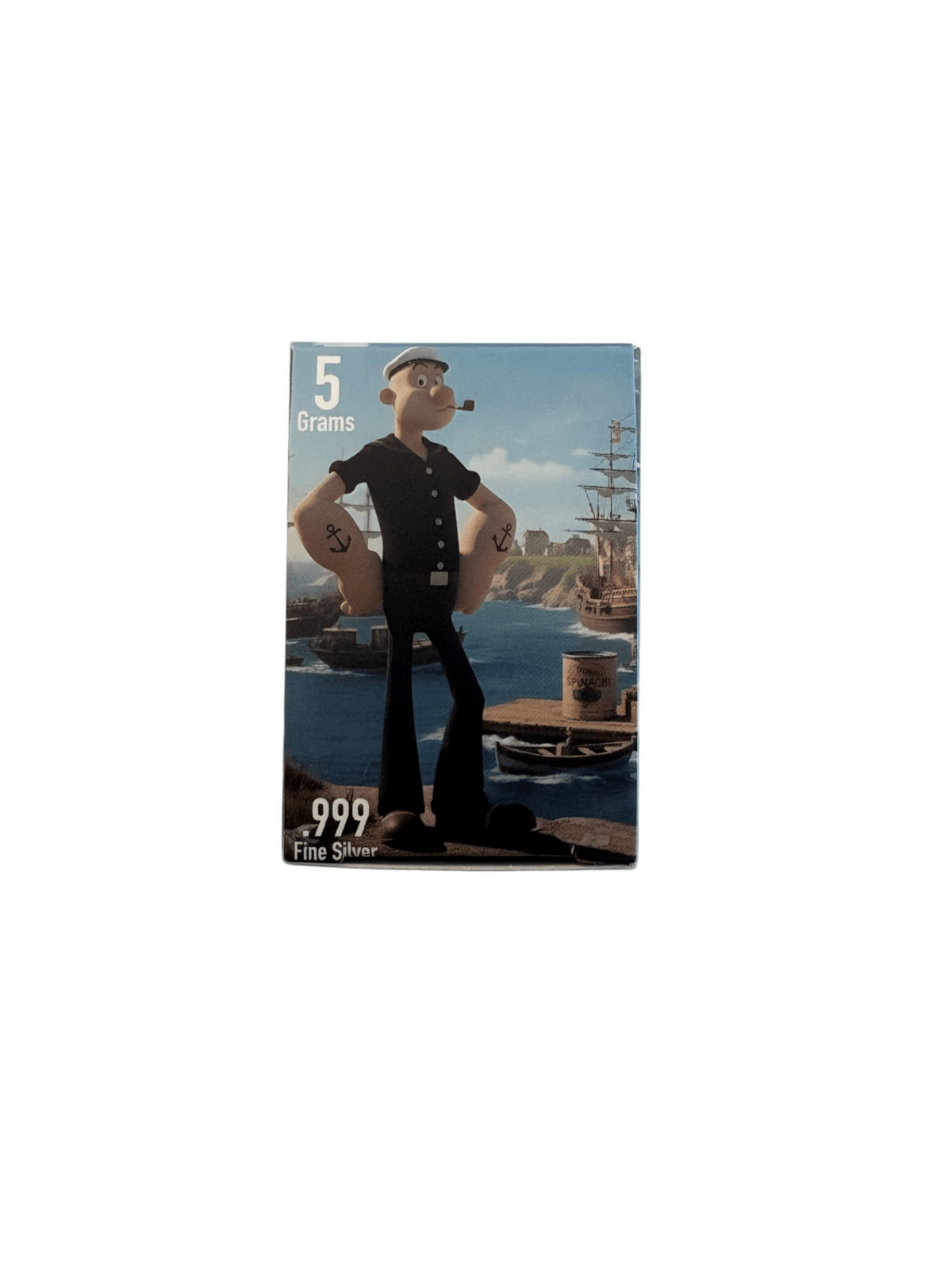 5g Popeye the Sailor Man Fine Silver Bar – Individual Character Collection (.999 Pure) by PAN Silver Company - MMmetalsandmore