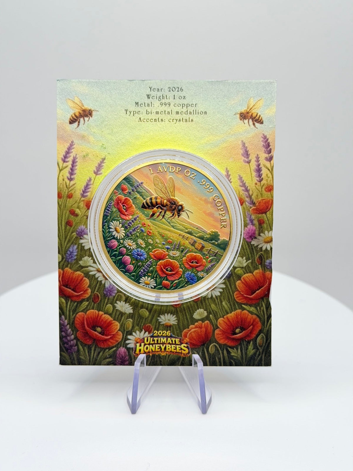 2026 Honey Bees Yin-Yang 1 oz Silver Coin & Art Board Set - MMmetalsandmore