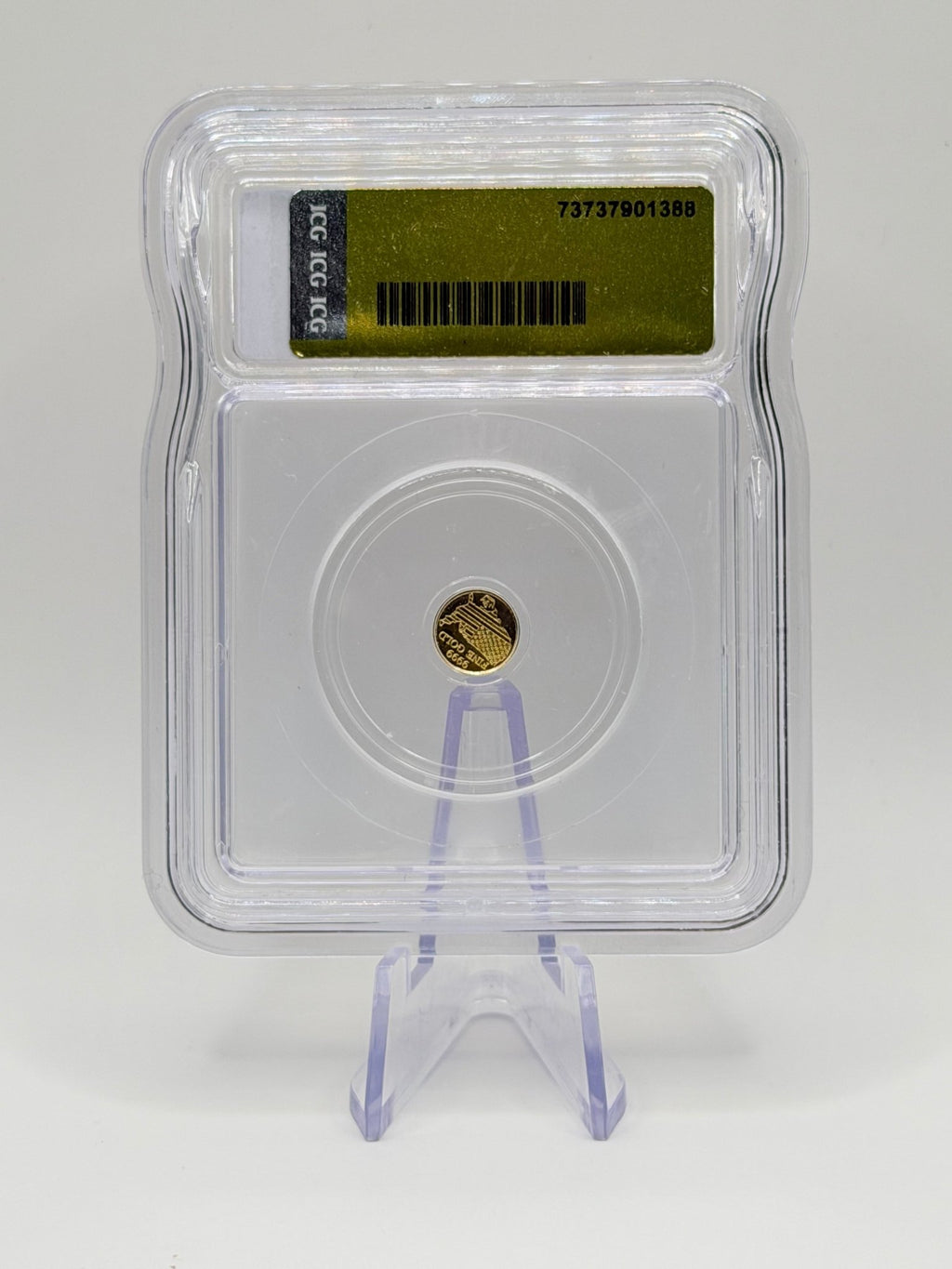 ICG MS70 Eagle Head 1/500th oz Fractional Gold Round Slabbed - MMmetalsandmore