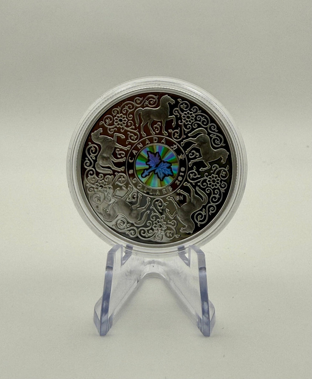 2010 Canada $8 Maple of Strength Sterling Silver Proof & Hologram Coin (Box & COA) - MMmetalsandmore