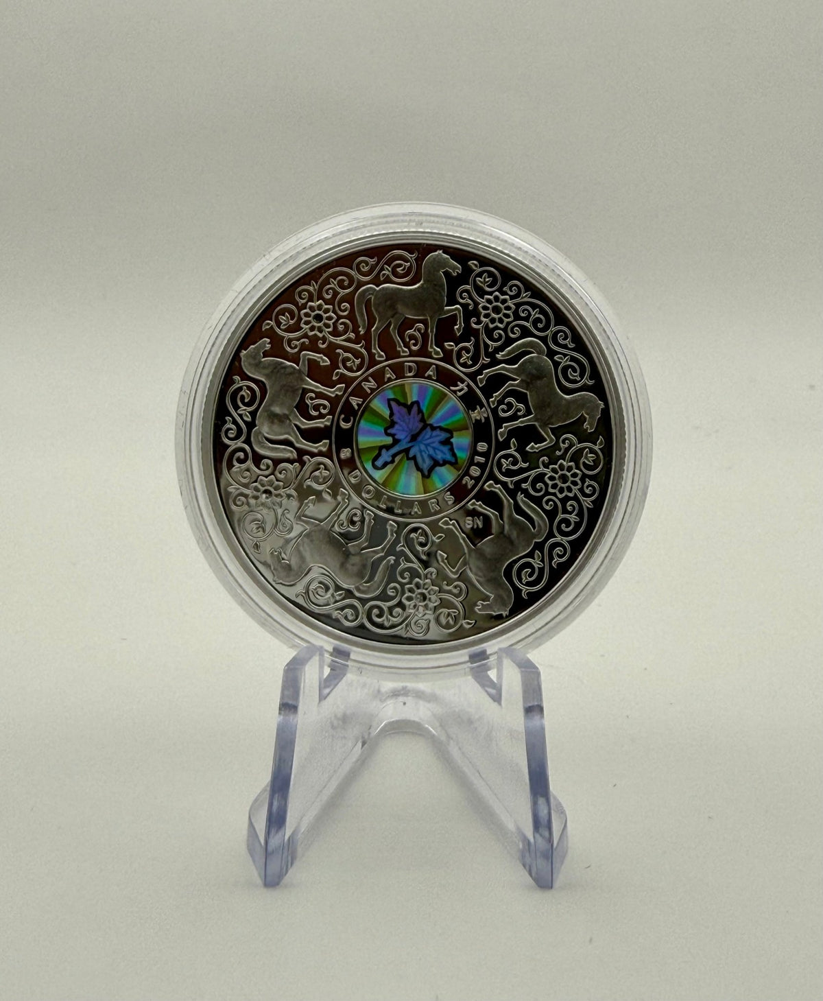 2010 Canada $8 Maple of Strength Sterling Silver Proof & Hologram Coin (Box & COA) - MMmetalsandmore