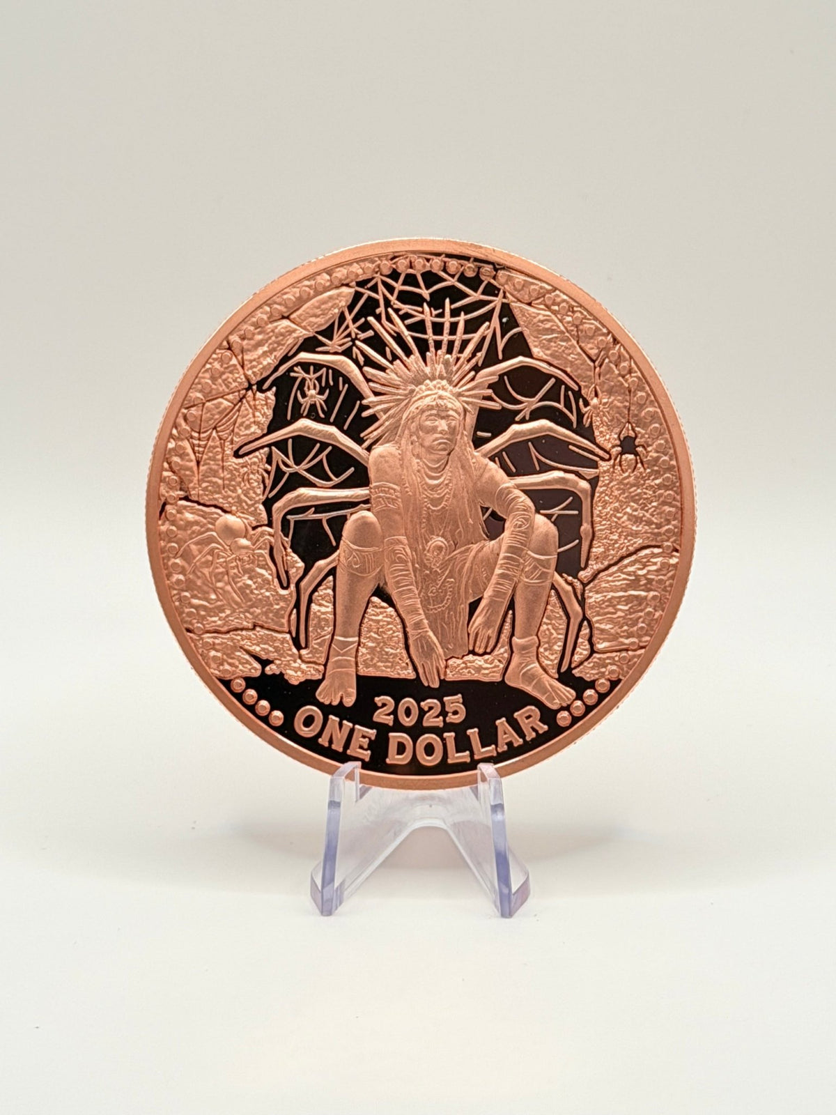 2025 Mesa Grande 5 oz. Copper $1 Coin Iktómi Spider Dollar - MMmetalsandmore