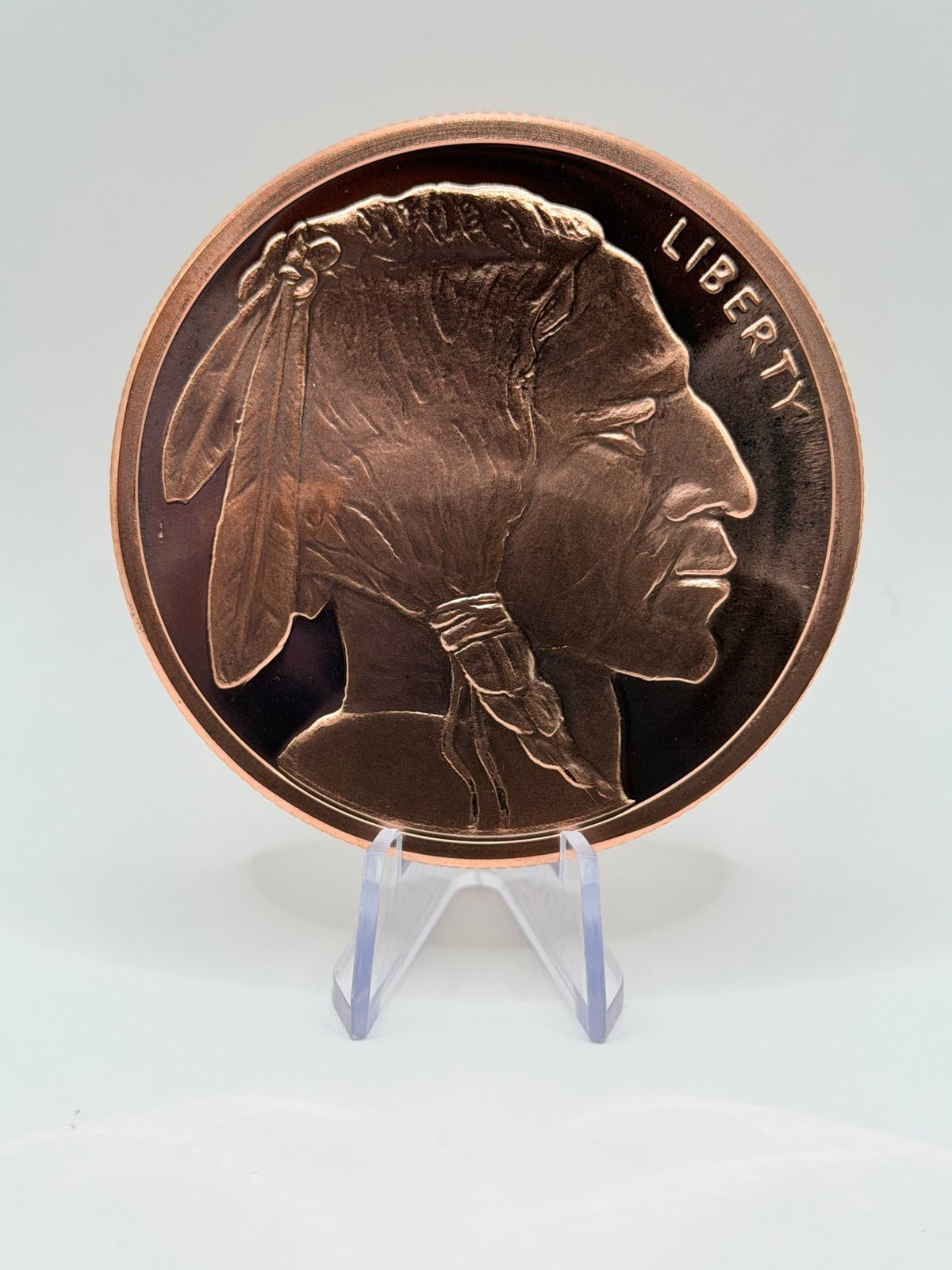 Golden State Mint Buffalo 5 oz Pure Copper Round – .999 Fine AVDP Copper Native American Ingot Bullion - MMmetalsandmore