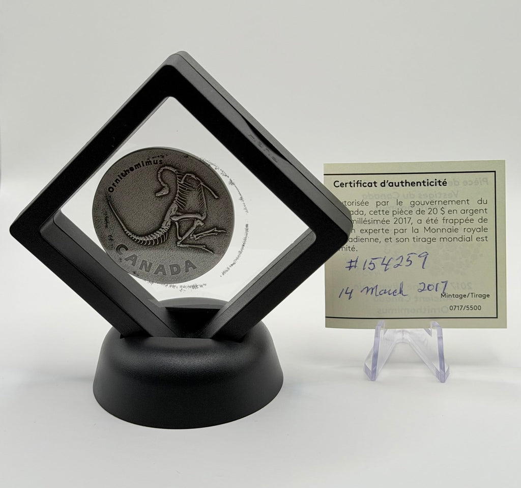2017 $20 Fine Silver Coin - Ancient Canada: Ornithomimus (1 oz .9999 Pure) - MMmetalsandmore
