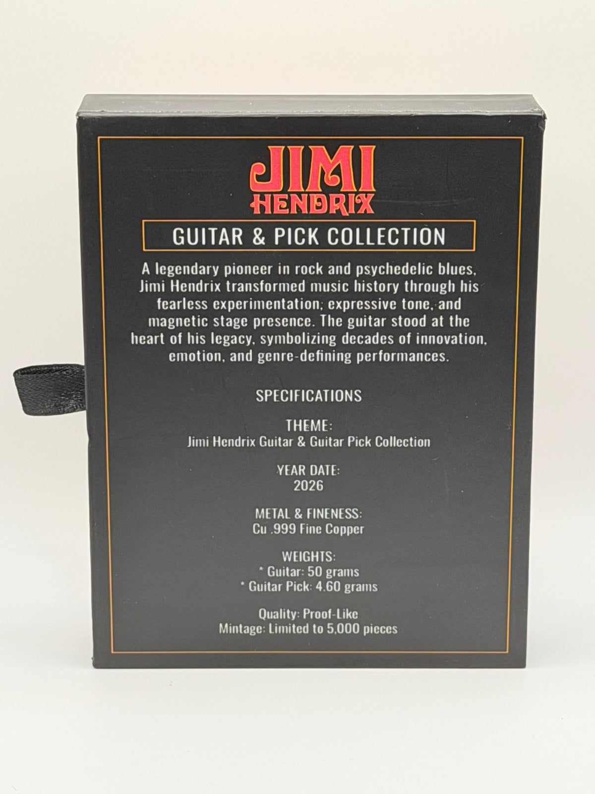 2026 Rock Icons Guitar & Pick Set 54.6g .999 Pure Copper Limited Edition Box - MMmetalsandmore
