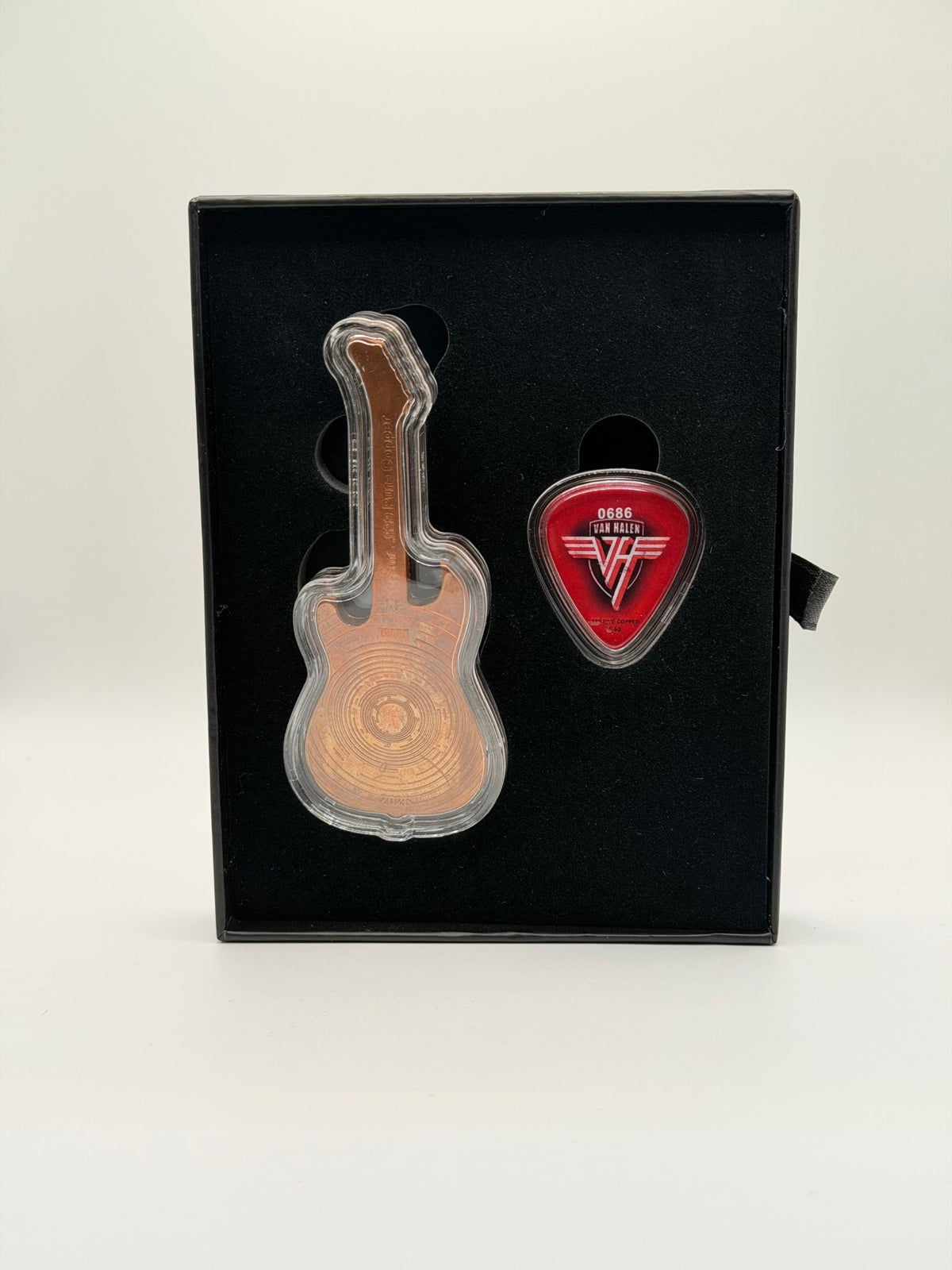 2026 Rock Icons Guitar & Pick Set 54.6g .999 Pure Copper Limited Edition Box - MMmetalsandmore