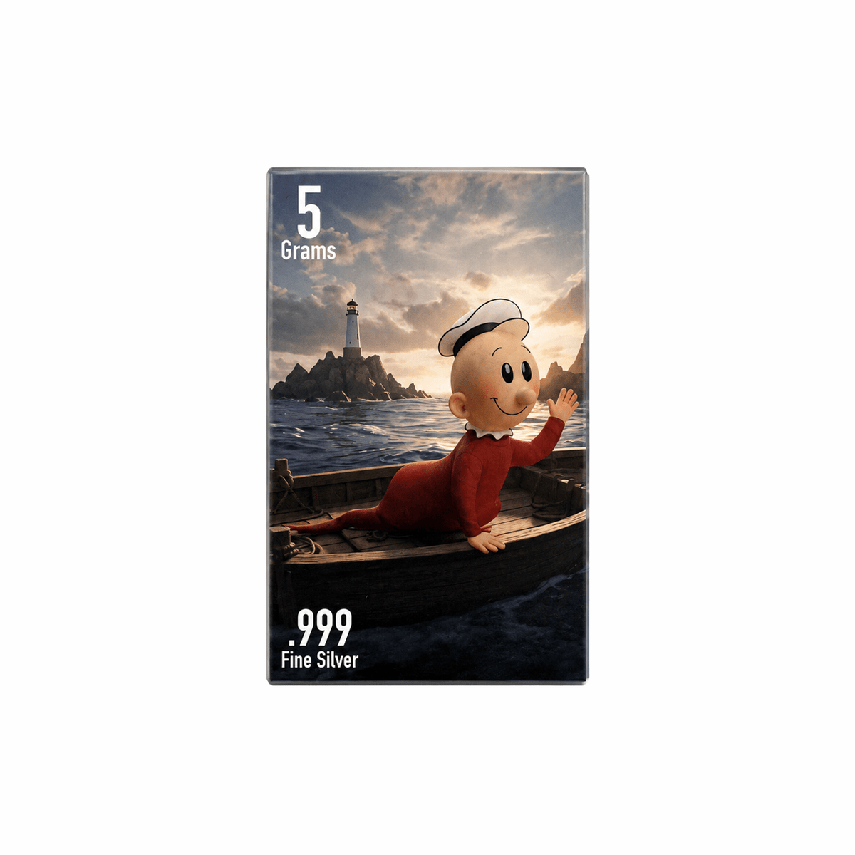 5g Popeye the Sailor Man Fine Silver Bar – Individual Character Collection (.999 Pure) by PAN Silver Company - MMmetalsandmore