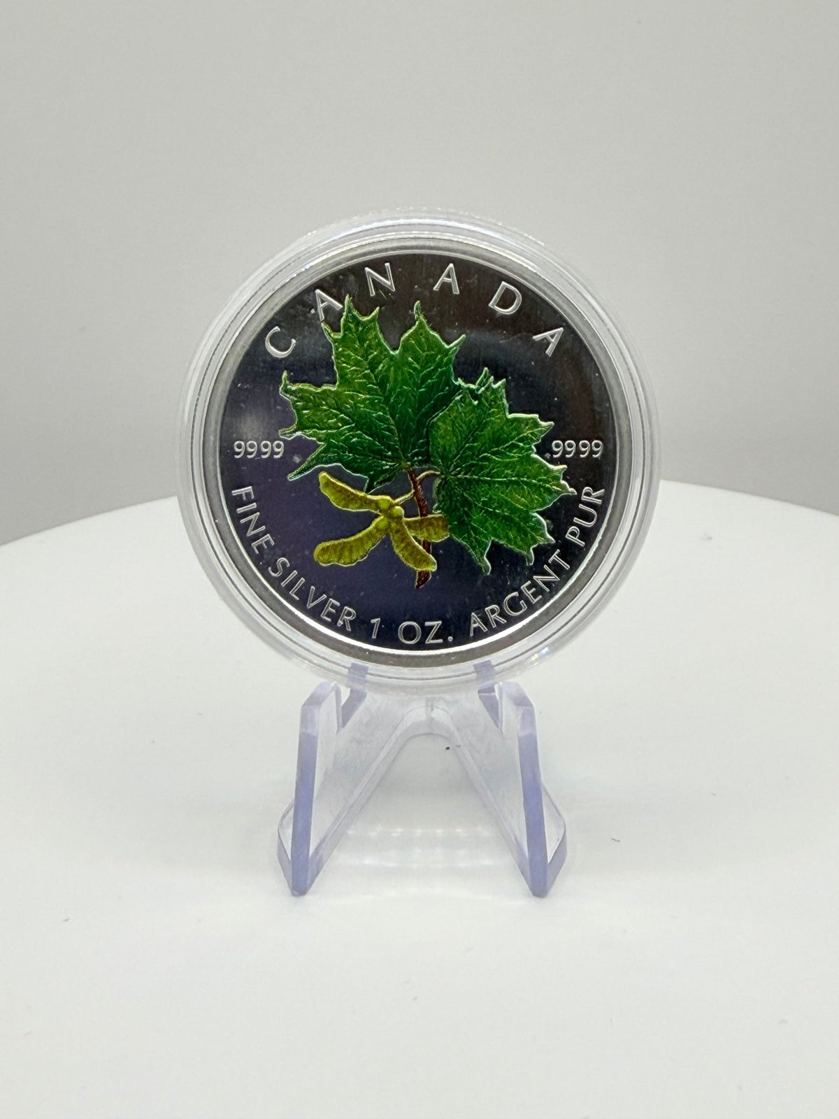 2002 Canada 1 oz Silver Maple Leaf Coloured Coin Box COA - MMmetalsandmore