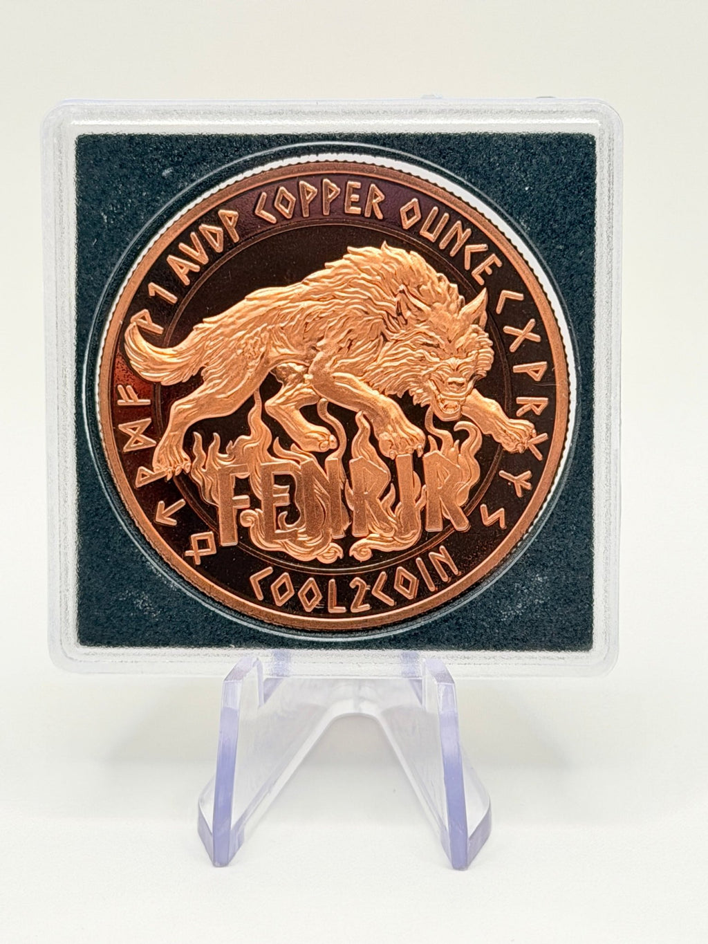 FENRIR THE WORLD BREAKER – 1 TROY OUNCE PURE COPPER ROUND - MMmetalsandmore