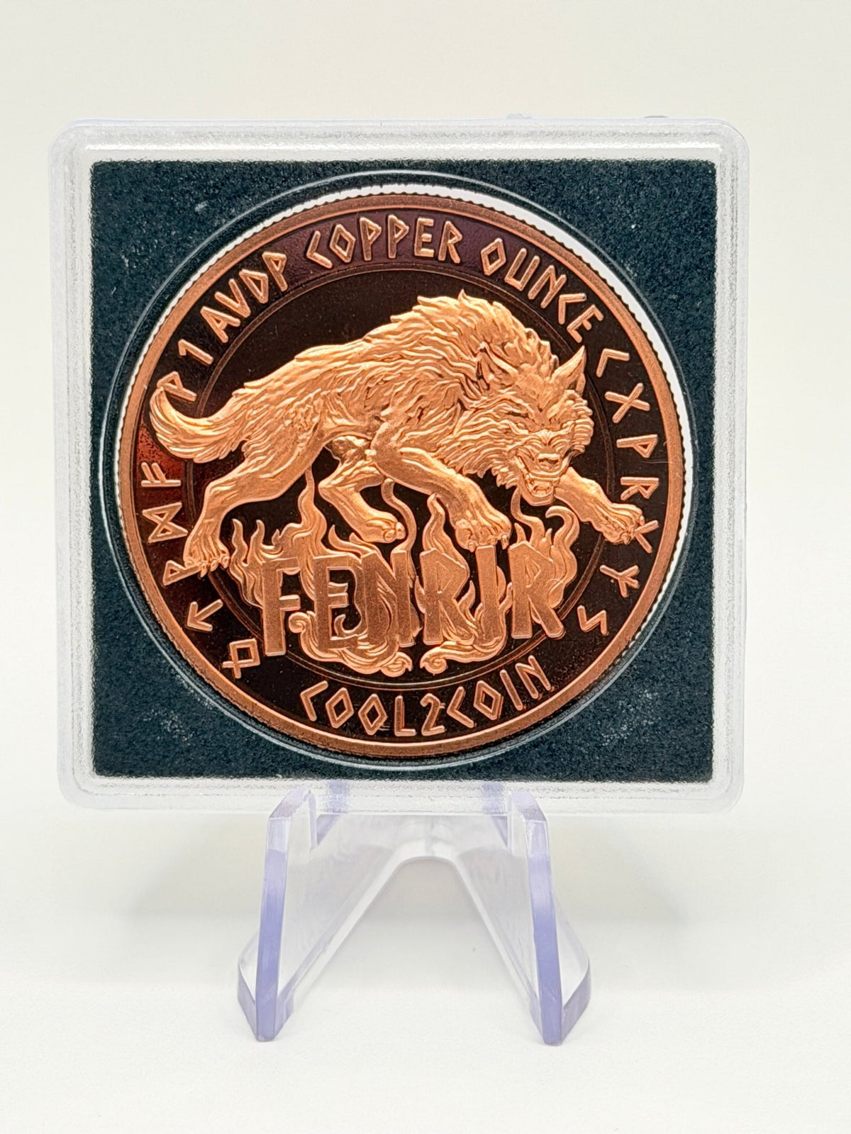 FENRIR THE WORLD BREAKER – 1 TROY OUNCE PURE COPPER ROUND - MMmetalsandmore