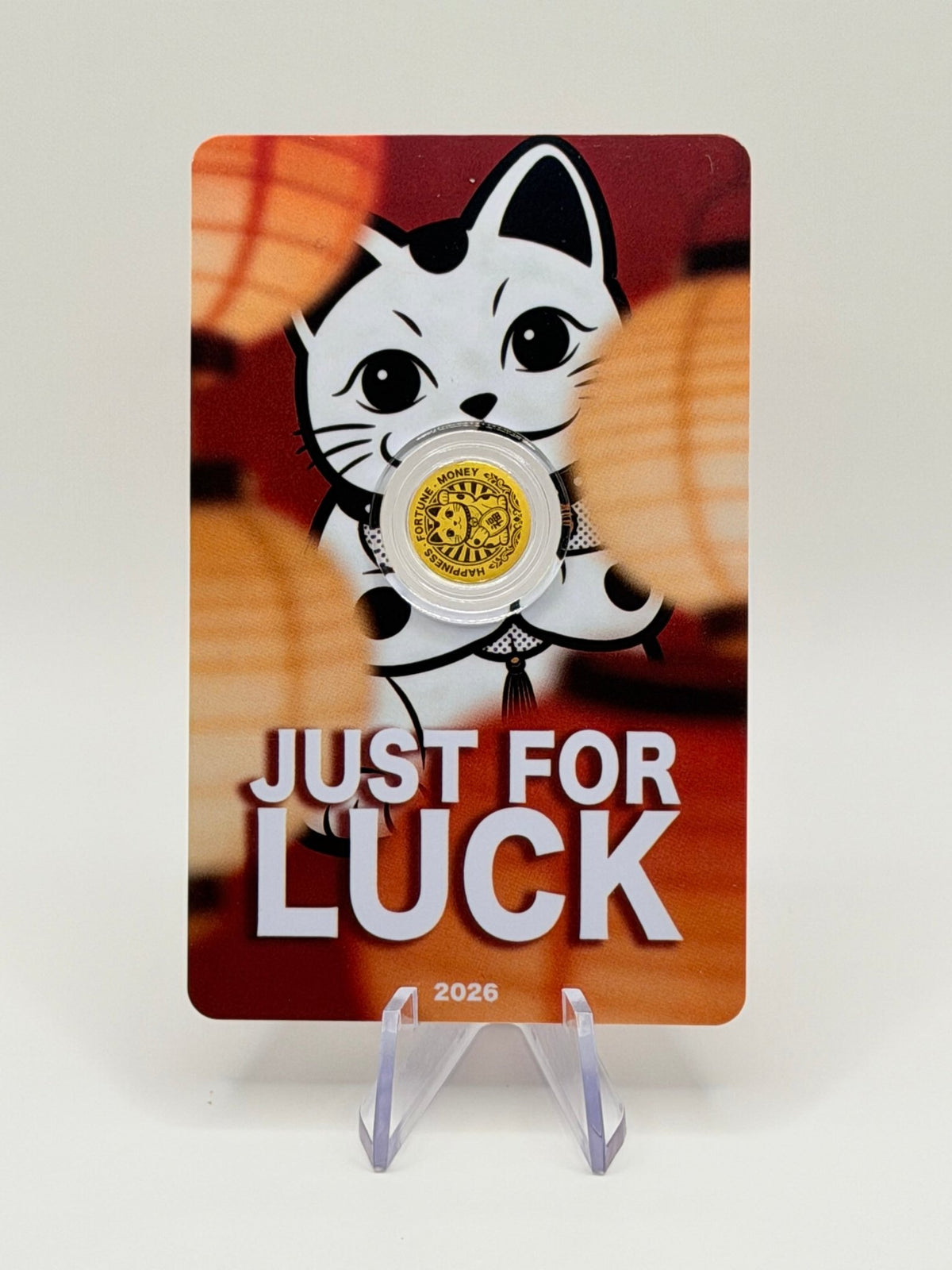 2026 Lucky Cat Maneki-Neko 1/1000 oz .9999 Pure Gold Coin - Liberia $12 (In COA Card) - MMmetalsandmore