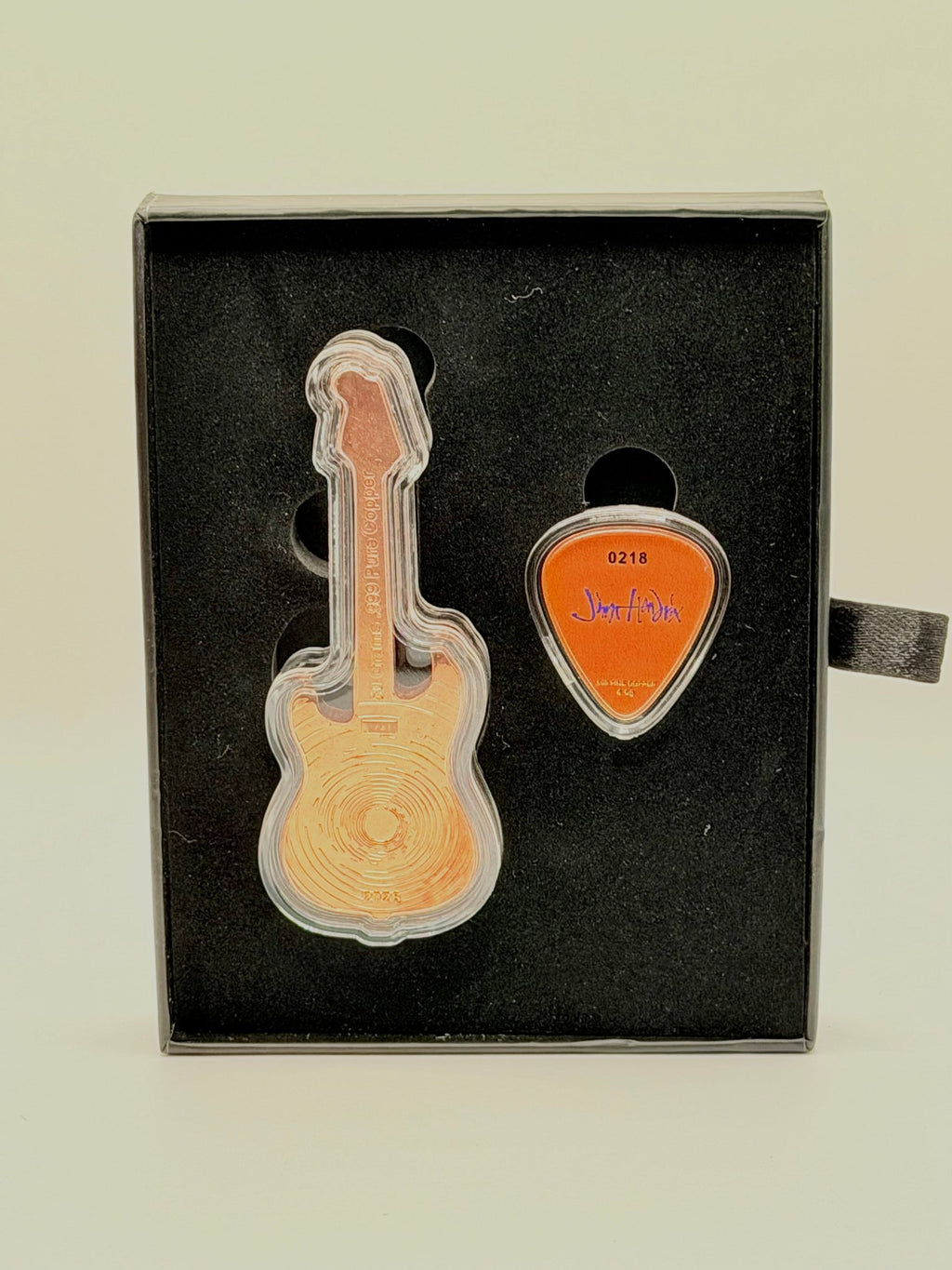 2026 Rock Icons Guitar & Pick Set 54.6g .999 Pure Copper Limited Edition Box - MMmetalsandmore