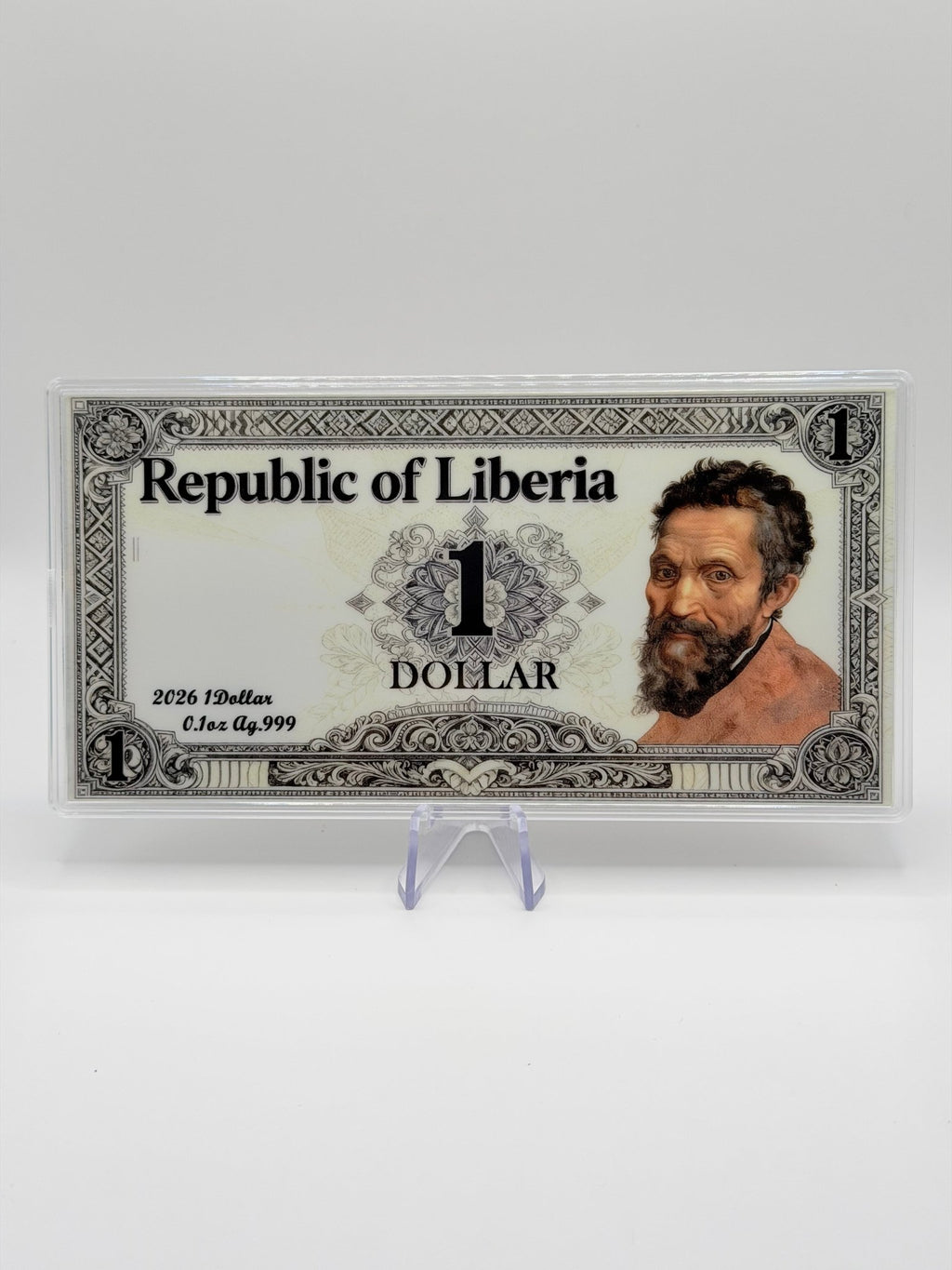 2026 Republic of Liberia The Creation of Adam 1/10 oz .999 Fine Silver Note Coin – Michelangelo Art Masterpiece with COA & Gift Box - MMmetalsandmore
