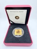 2010 Canada $3 Wildlife Conservation Series: Polar Bear Gold-Plated Sterling Silver Square Coin (Box & COA) - MMmetalsandmore