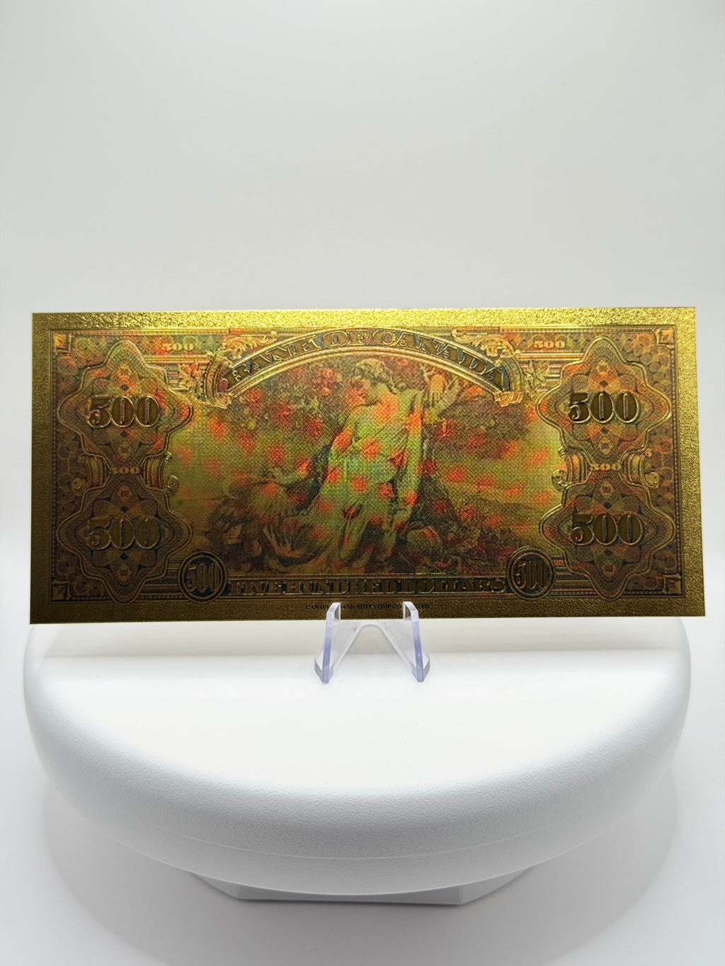 Lot of Bank of Canada One Dollar Gold Foil Note Replica, Vintage Canadian Currency Decor, 24K Plated Novelty Banknote Gift - MMmetalsandmore