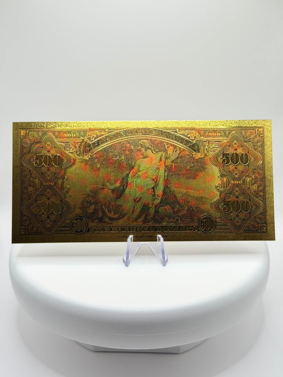 Lot of Bank of Canada One Dollar Gold Foil Note Replica, Vintage Canadian Currency Decor, 24K Plated Novelty Banknote Gift - MMmetalsandmore