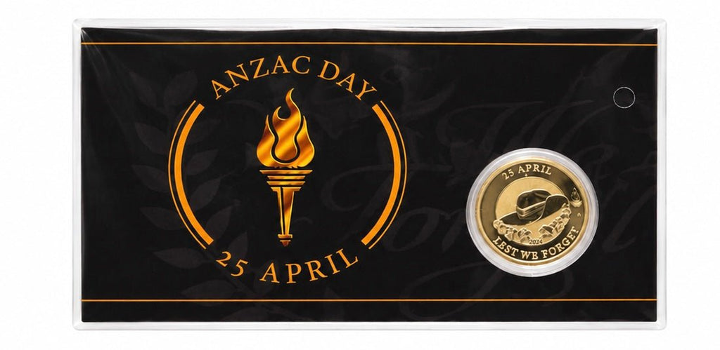 Australia 2024 $1 ANZAC Day Coin in Card – Perth Mint Uncirculated Edition - MMmetalsandmore