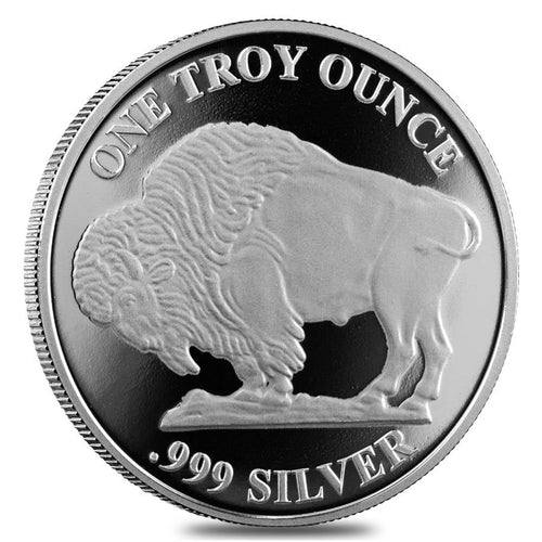 1 oz Silver Buffalo Round .999 Fine Silver Bullion (Brilliant Uncirculated) - Assorted Mint - MMmetalsandmore