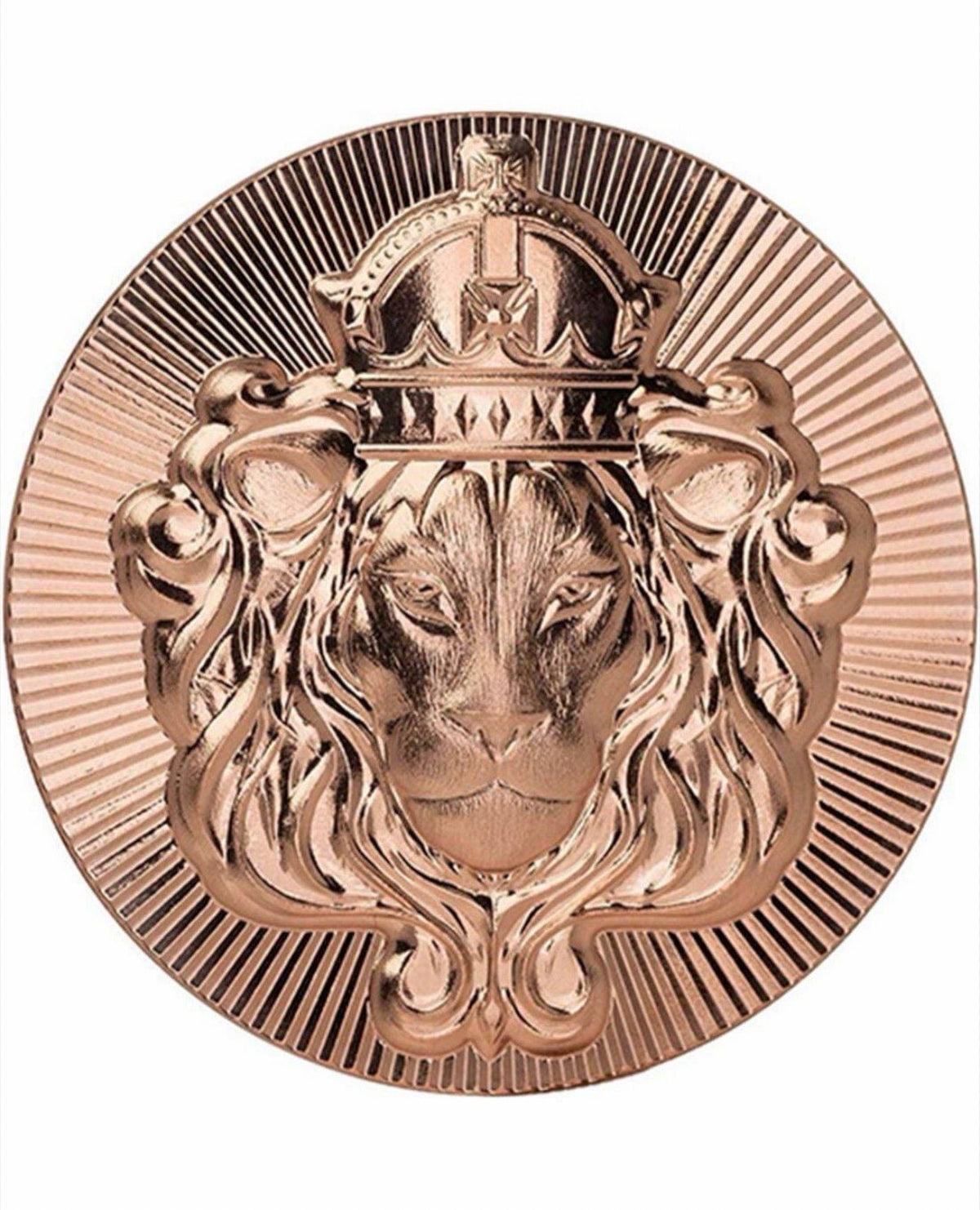Scottsdale Mint Lion Stacker 1 oz Pure Copper Round – .999 Fine AVDP Interlocking Bullion Coin - MMmetalsandmore