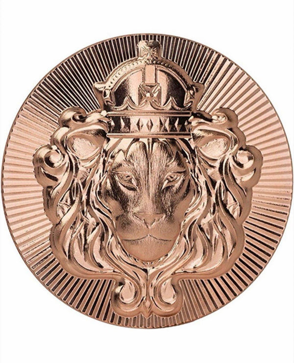 Scottsdale Mint Lion Stacker 1 oz Pure Copper Round – .999 Fine AVDP Interlocking Bullion Coin - MMmetalsandmore
