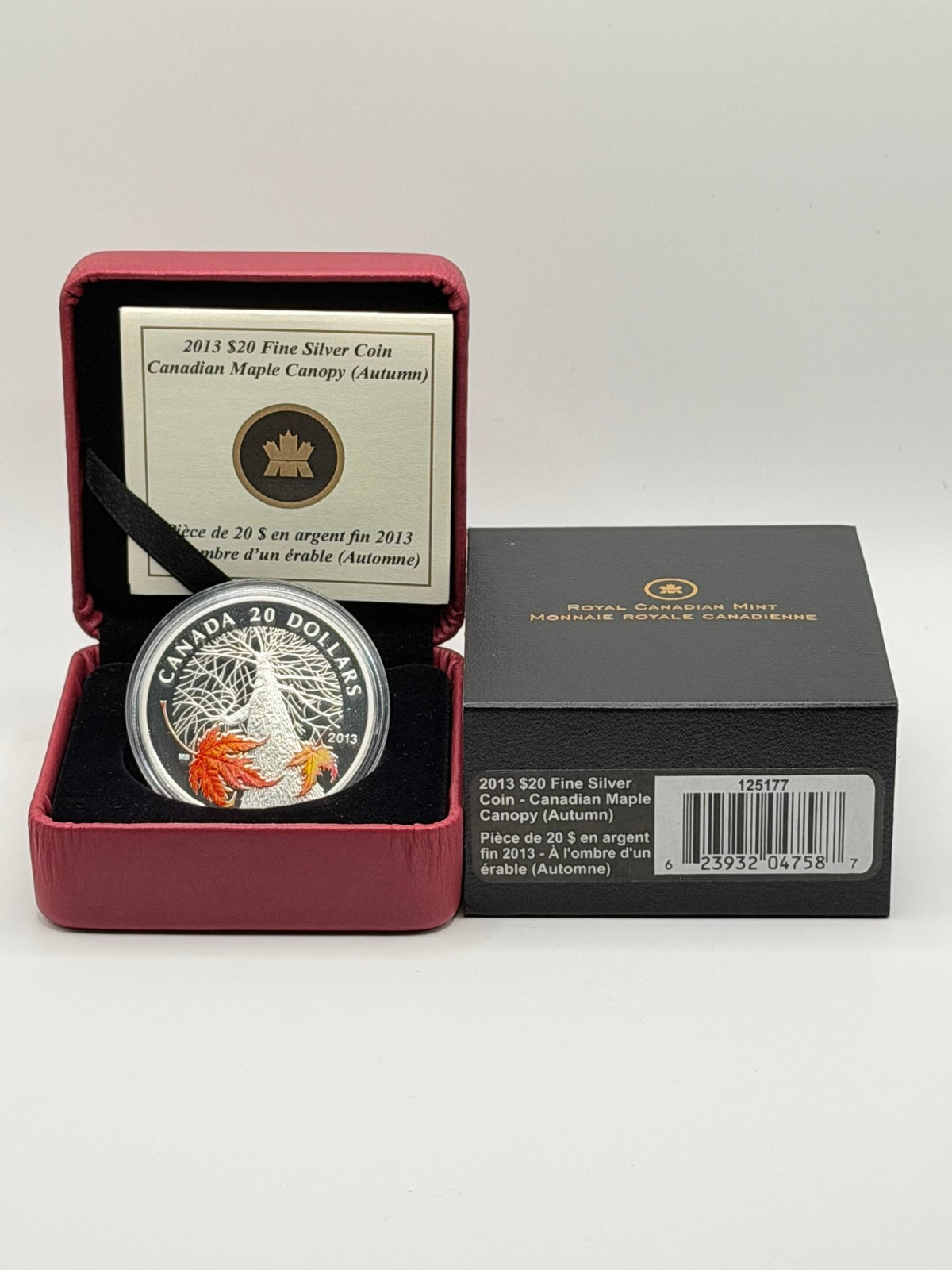 2013 Canada $20 Canadian Maple Canopy Autumn Silver Coin - MMmetalsandmore