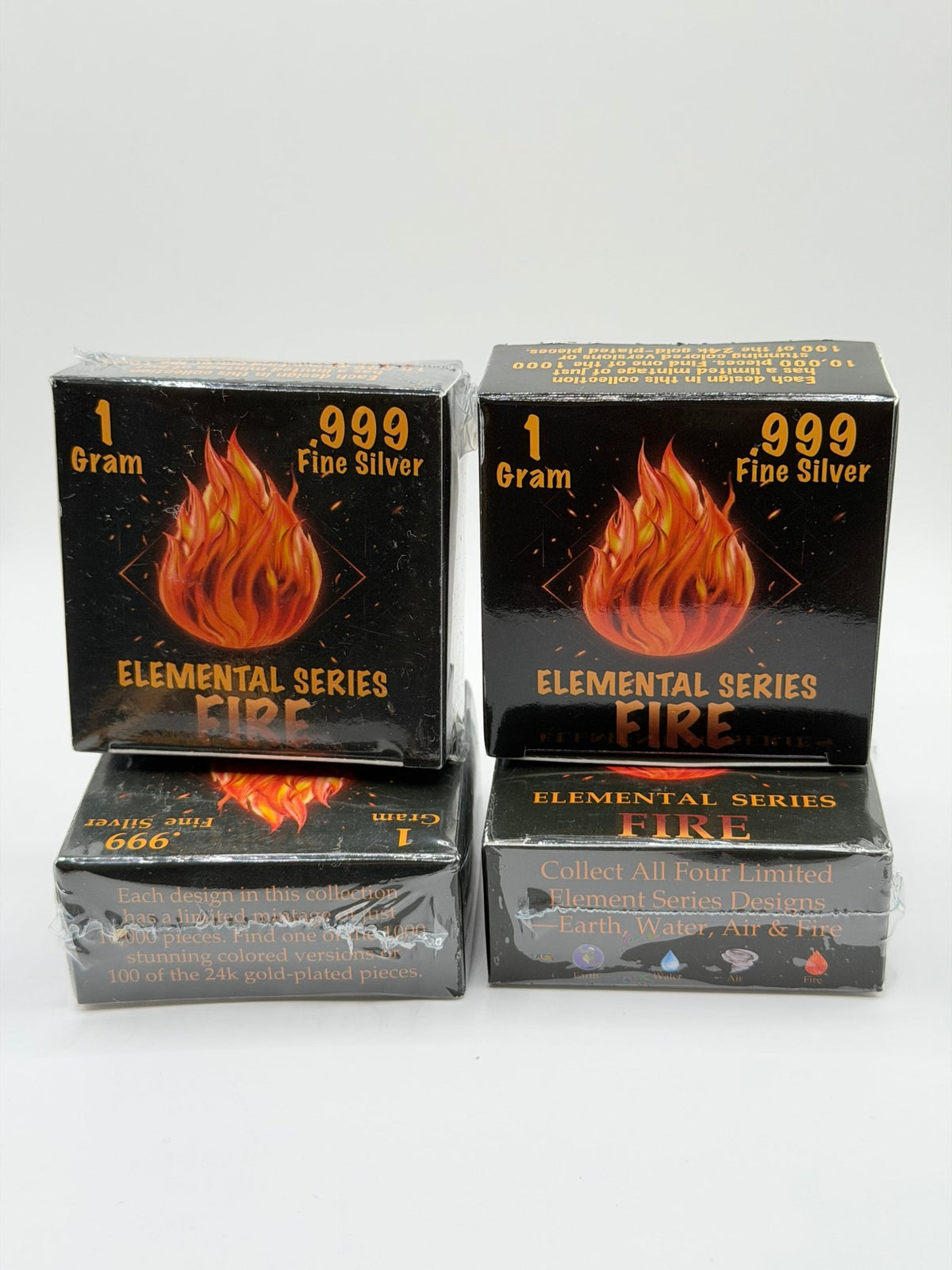 1 Gram .999 Fine Silver Bar - Elemental Series: FIRE Edition - MMmetalsandmore