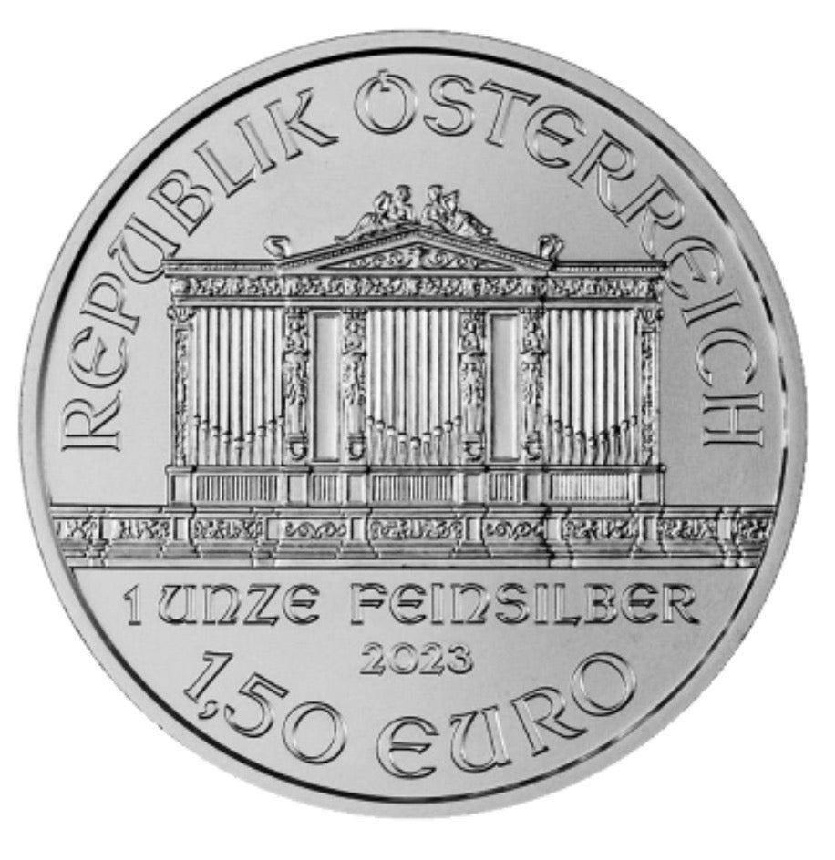 Austrian Mint 1 oz Pure Silver Vienna Philharmonic Coin (.999 Fine, BU) - Assorted Years - MMmetalsandmore