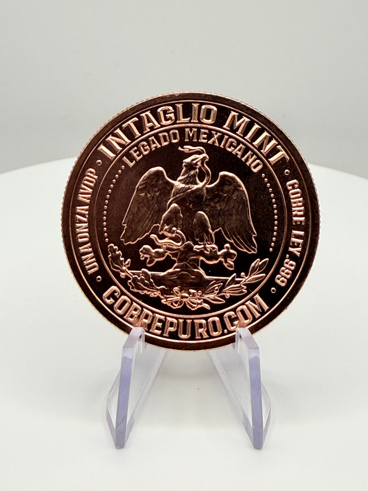 Quetzalcoatl 1 oz .999 Pure Copper Round - Legado Mexicano Coin - MMmetalsandmore