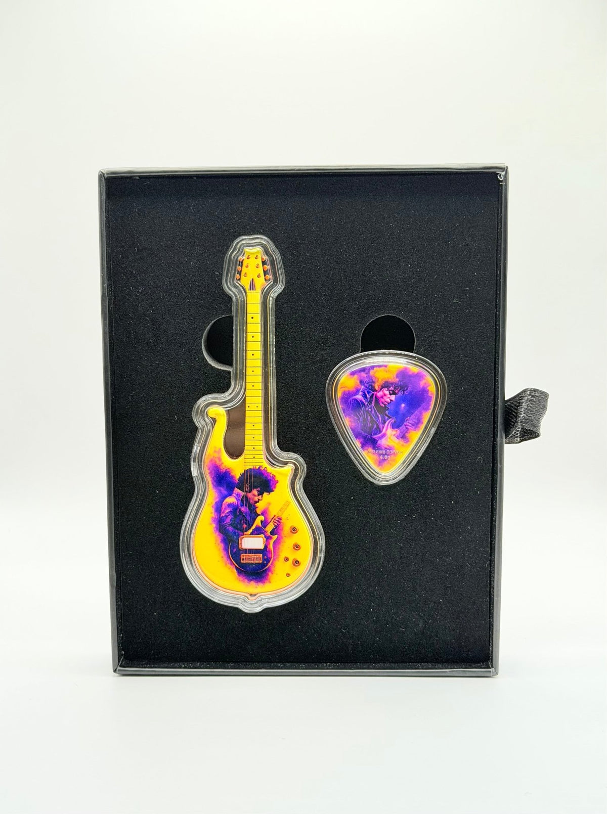 2026 Rock Icons Guitar & Pick Set 54.6g .999 Pure Copper Limited Edition Box - MMmetalsandmore