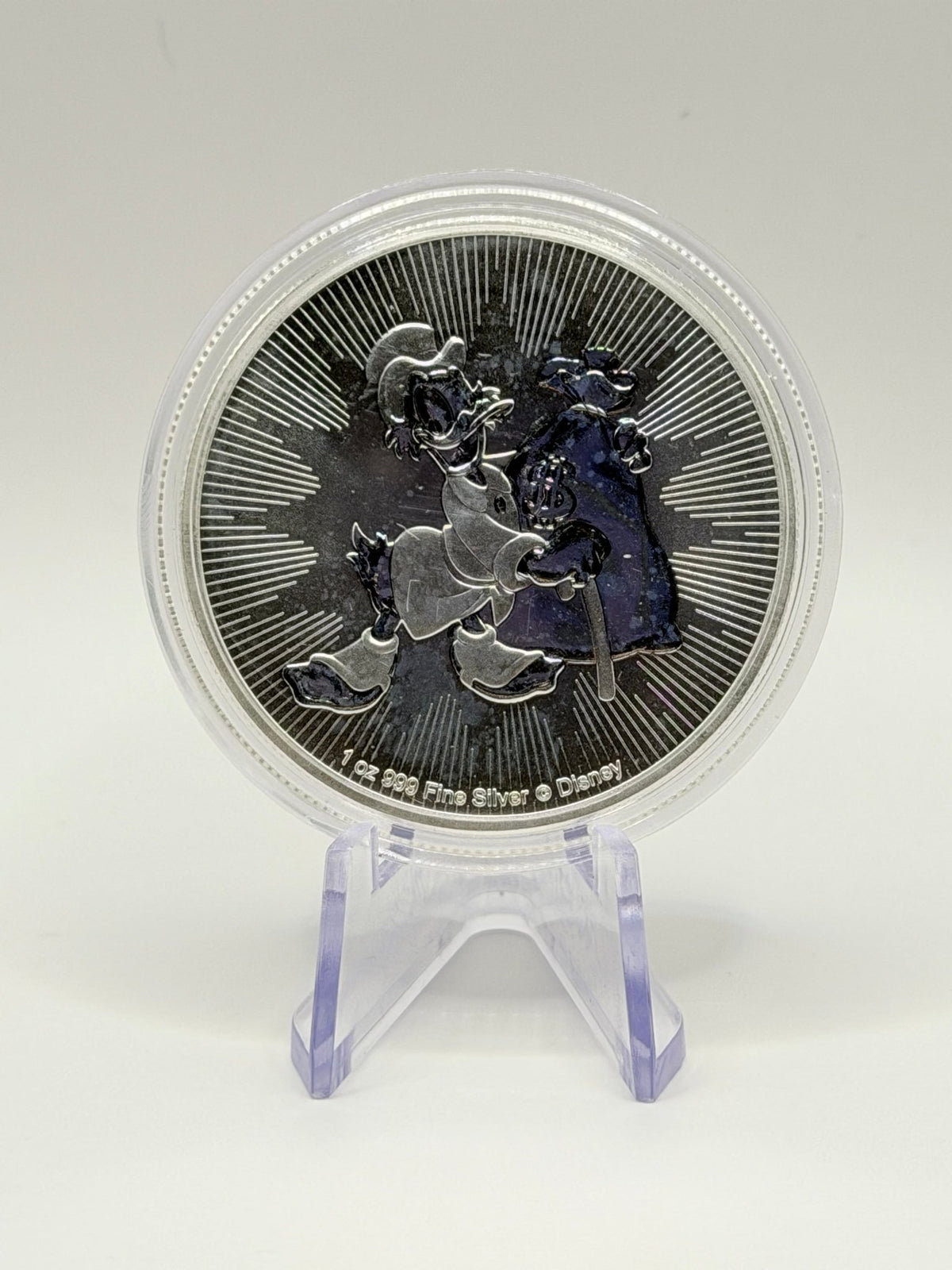 Officially Licensed Disney Scrooge McDuck 1 oz Fine Silver Round (.999 Pure) - MMmetalsandmore