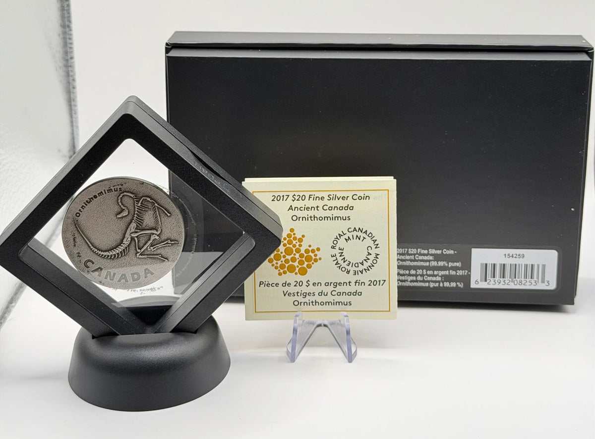 2017 $20 Fine Silver Coin - Ancient Canada: Ornithomimus (1 oz .9999 Pure) - MMmetalsandmore