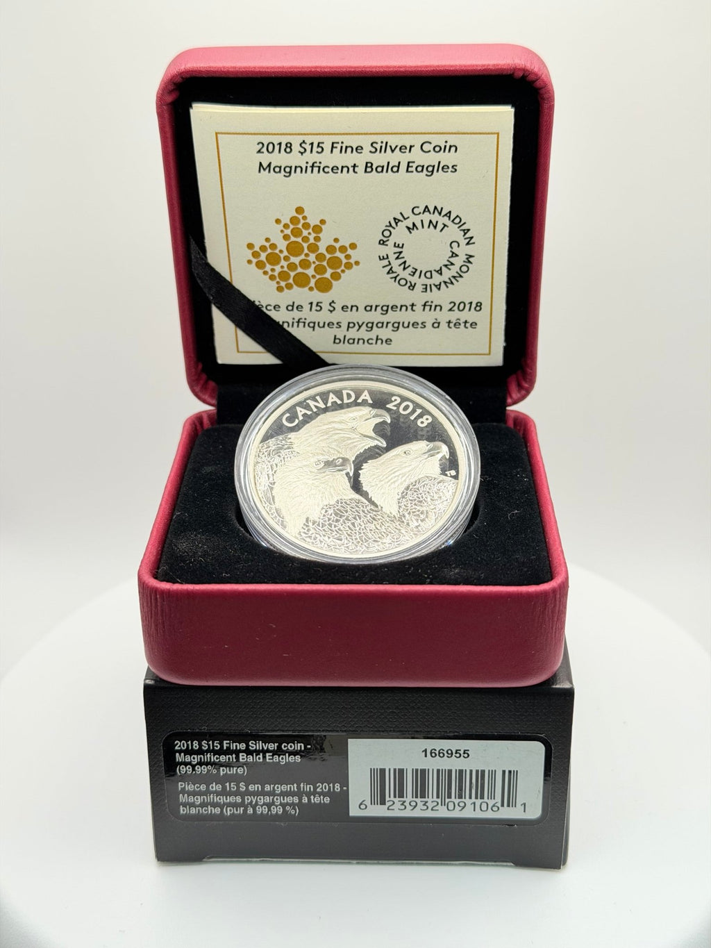 2018 Canada $15 Magnificent Bald Eagles 1 oz Silver Proof Coin - MMmetalsandmore