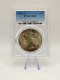 1923 US Mint Peace Silver Dollar $1 – PCGS MS63 (Cert 37089870) - MMmetalsandmore