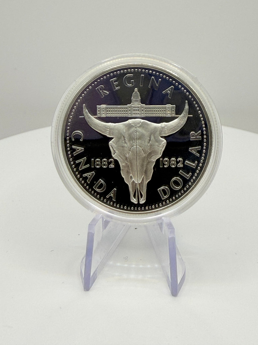 1982 Canada Regina Centennial $1 Silver Proof Coin Boxed - MMmetalsandmore