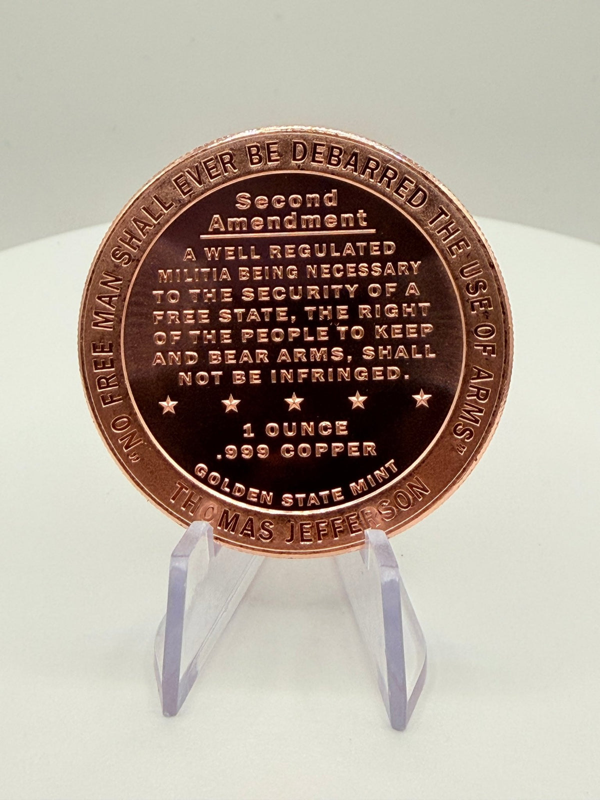 1 oz .999 Fine Copper “Home of the Free Because of the Brave” Collectible Round - MMmetalsandmore