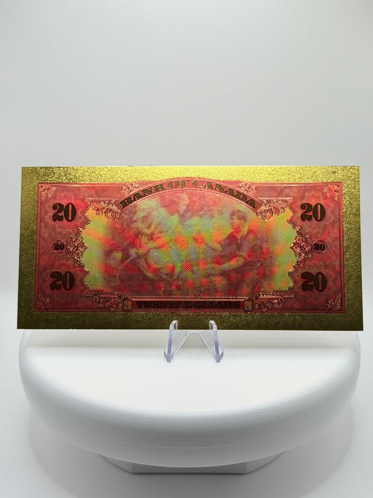 Lot of Bank of Canada One Dollar Gold Foil Note Replica, Vintage Canadian Currency Decor, 24K Plated Novelty Banknote Gift - MMmetalsandmore