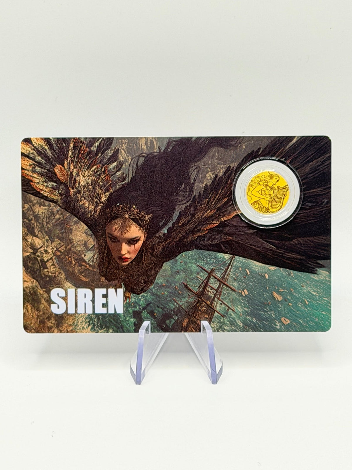2026 Liberia Siren 1/1000 oz .9999 Pure Gold Coin in Assay Card - MMmetalsandmore