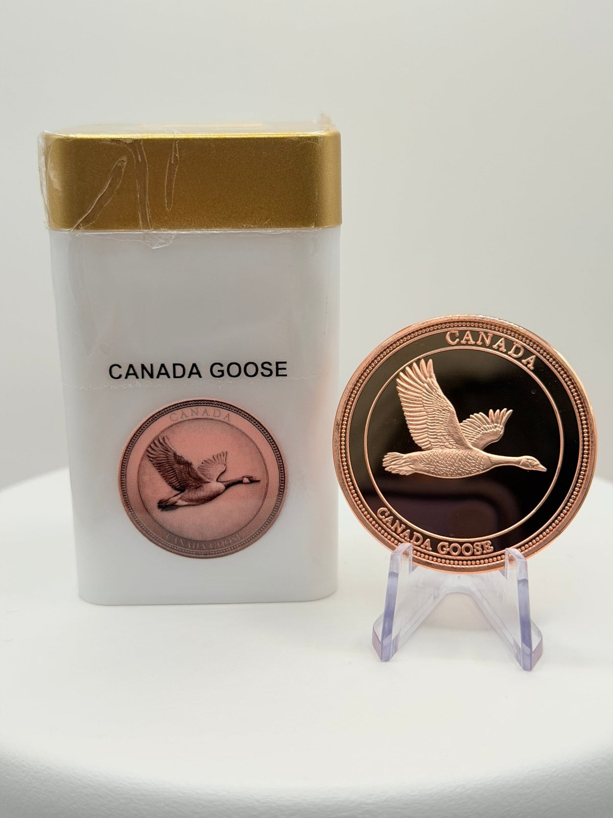 1oz .999 Fine Copper Canada Goose Proof Coin - MMmetalsandmore