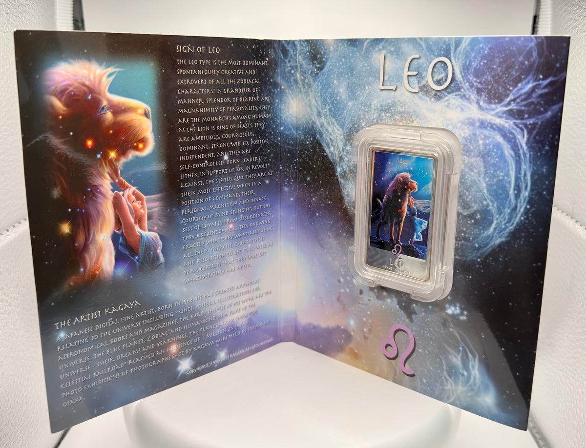 2011 Niue $2 Kagaya Zodiac Series: LEO 1 oz Silver Proof Coin ( Edition) - MMmetalsandmore