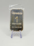 Vintage Heraeus 1 oz Fine Silver Bar .999+ Pure (Original Toned Finish) - MMmetalsandmore