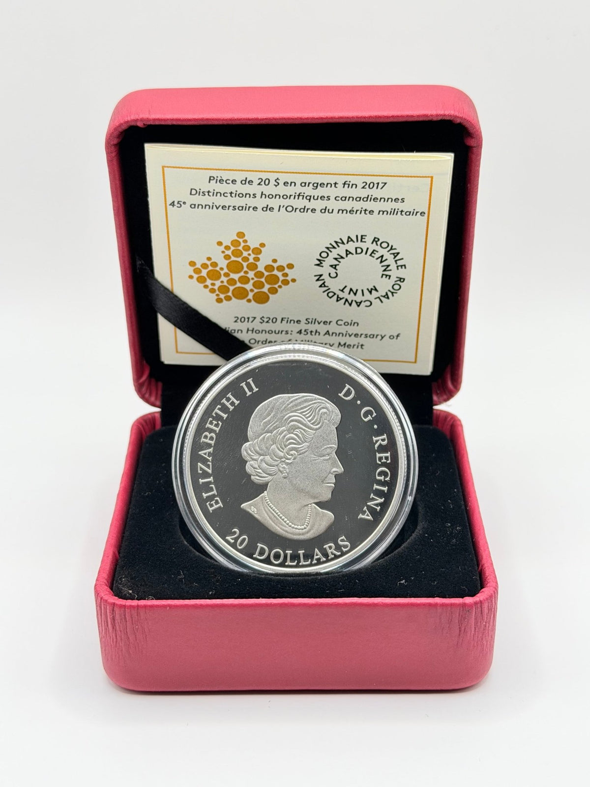 2017 Canada $20 Order of Military Merit Silver Coin - MMmetalsandmore