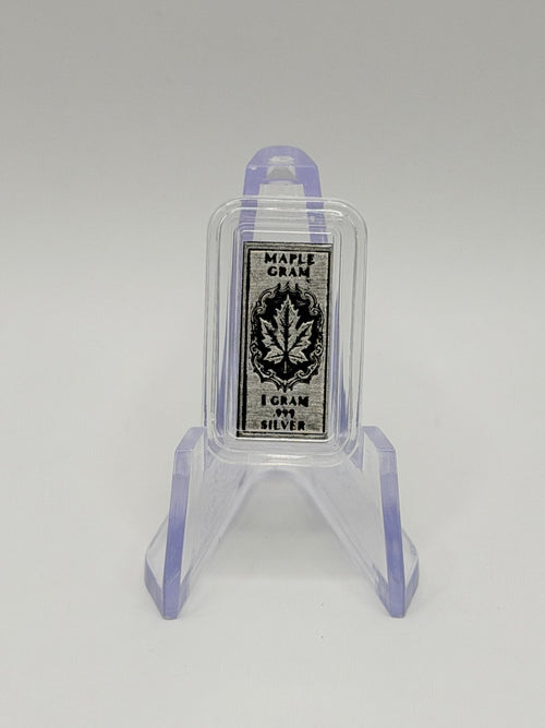 1 Gram .999 Fine Silver Bar - Maple Gram Collector Edition - MMmetalsandmore
