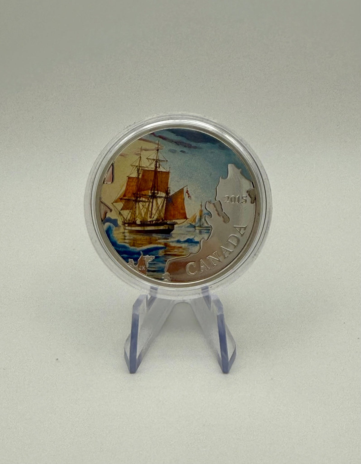 2015 Canada $20 Lost Ships in Canadian Waters: Franklin's Lost Expedition 1 oz Pure Silver Coloured Coin - MMmetalsandmore