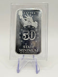 Federated Mint 50 State Minimum 1/2 oz .999 Fine Silver Bar – Vintage Collectible Art Ingot in Mint Capsule - MMmetalsandmore