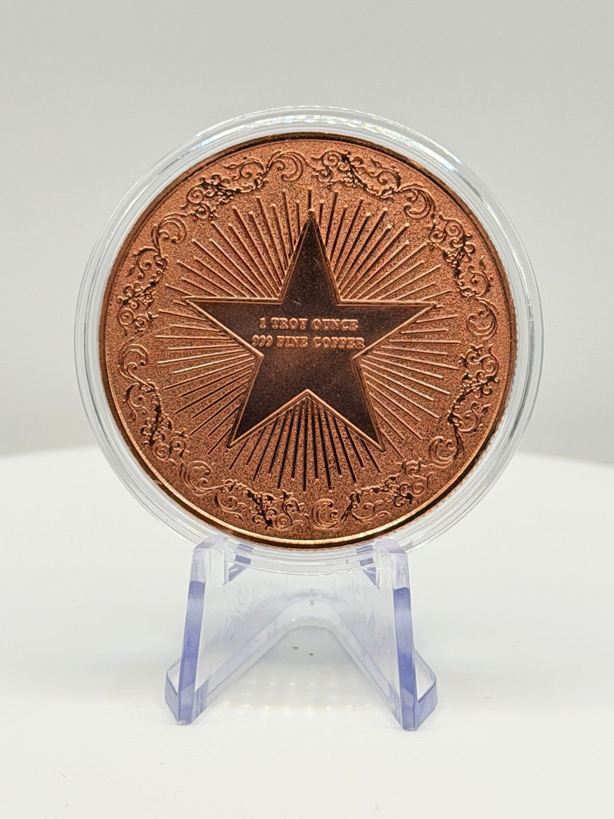 Arctic Hourglass Polar Bears 1 oz Colorized .999 Copper Round - MMmetalsandmore